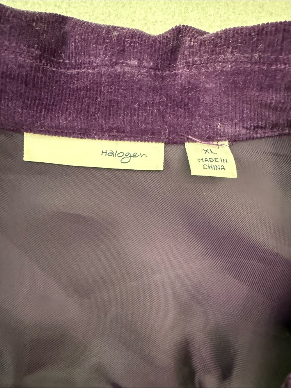 Halogen Deep Purple Corduroy Button Blazer - Picture 2 of 10